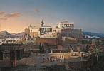 Leo von Klenze (1784 - 1864) Ideale Ansicht der Akropolis und des Areopag in Athen, 1846
